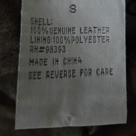 Ladies Brown Genuine Suede Leather Jacket Size S - Picture 3 of 3